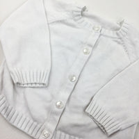 White Cardigan - Girls 0-3 Months