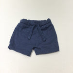 Slate Blue Lightweight Jersey Shorts - Boys 0-3 Months