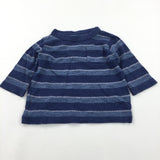 Navy & Blue Striped Long Sleeve Top - Boys 3-6 Months