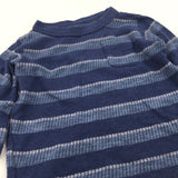 Navy & Blue Striped Long Sleeve Top - Boys 3-6 Months