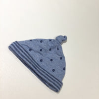 Sailing Boats Blue Knotted Jersey Hat - Boys 0-3 Months