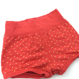 Hearts Yellow & Red Lightweight Jersey Shorts - Girls 4-6 Months