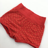 Hearts Yellow & Red Lightweight Jersey Shorts - Girls 4-6 Months