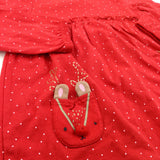 **NEW** Reindeer Pockets Red Jersey Dress & Navy Leggings Set - Girls 12-18 Months