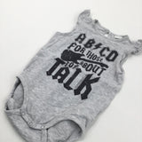 'For Those About To Talk' Guitar Grey & Black Short Sleeve Bodysuit - Girls 18-24 Months