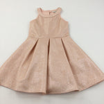 Sparkly Peach Lined Party Dress - Girls 7 Years
