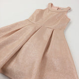 Sparkly Peach Lined Party Dress - Girls 7 Years