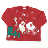 'Ho Ho Ho' Red Long Sleeve Top - Boys/Girls 3-6 Months