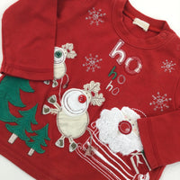 'Ho Ho Ho' Red Long Sleeve Top - Boys/Girls 3-6 Months