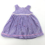 Squirrels Lilac Cord Dress - Girls 3-6 Months