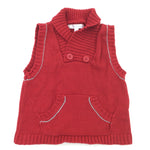 Red Knitted Tank Top - Boys 3-6 Months