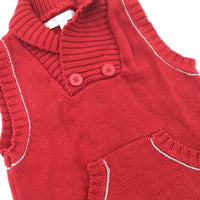 Red Knitted Tank Top - Boys 3-6 Months