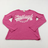 'Portland 75' Pink Long Sleeve Top - Girls 7-8 Years