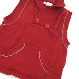 Red Knitted Tank Top - Boys 3-6 Months