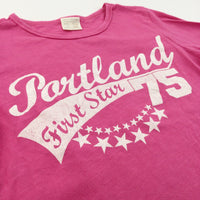 'Portland 75' Pink Long Sleeve Top - Girls 7-8 Years