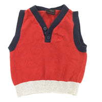 Red, Navy & Grey Tank Top - Boys 3-6 Months