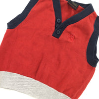 Red, Navy & Grey Tank Top - Boys 3-6 Months