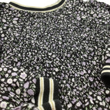 Flowers Lilac & Black Viscose Long Sleeve Top - Girls 8 Years