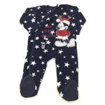 'My First Christmas' Mickey Mouse Navy Onesie - Boys 12-18 Months