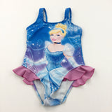 Cinderella Blue & Pink Swimming Costume - Girls 7-8 Years