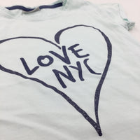 'Love NYC' Pale Blue T-Shirt - Girls 9 Years