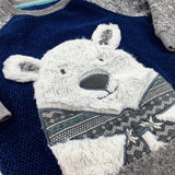 Polar Bear Blue & Grey Sweatshirt - Boys 9-12 Months