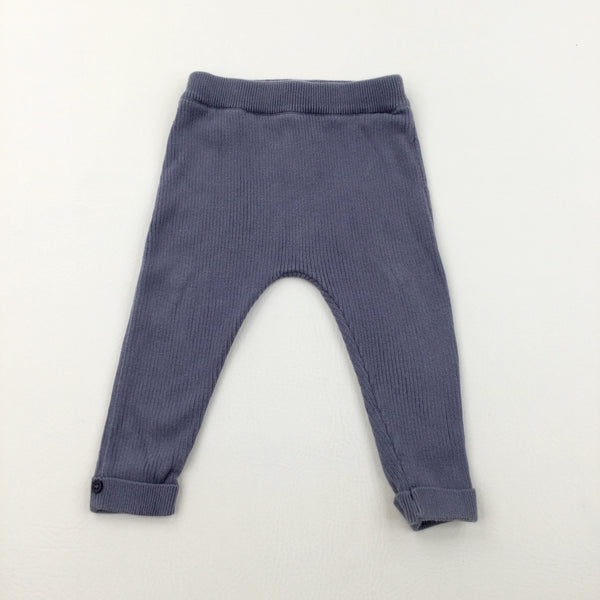 Blue Knitted Leggings - Boys 9-12 Months