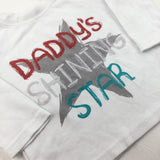 'Daddy's Shining Star' White Long Sleeve Top - Boys 6-9 Months