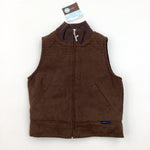 **NEW** Brown Suede Effect Fleece Lined Gilet - Boys 9-12 Months
