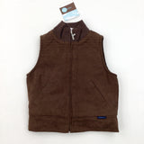 **NEW** Brown Suede Effect Fleece Lined Gilet - Boys 9-12 Months