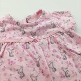 Piglet & Flowers Pink T-Shirt - Girls Tiny Baby