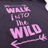 'Walk Into The Wild' Navy & Purple T-Shirt - Girls 8-10 Years