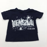 'Venezia Italia' Navy T-Shirt - Boys/Girls 9-12 Months