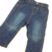 Blue Lined Jeans - Boys 6-9 Months