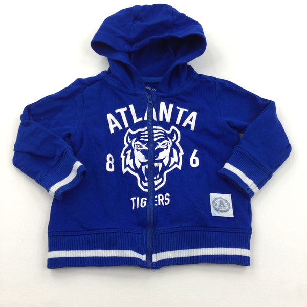 'Atlanta Tigers' Blue Zip Up Hoodie Sweatshirt - Boys 9-12 Months