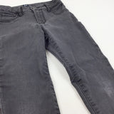 Black Regular Stretch Jeans with Adjustable Waistband - Girls 8-9 Years