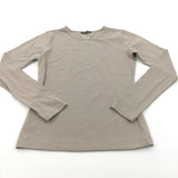 Light Brown Long Sleeve Top - Girls 10 Years