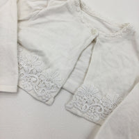 White Cardigan - Girls 6-9 Months