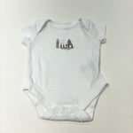 'Little Soldier' London Scenes White Short Sleeve Bodysuit - Boys Newborn - Up To 1 Month