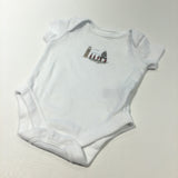 'Little Soldier' London Scenes White Short Sleeve Bodysuit - Boys Newborn - Up To 1 Month