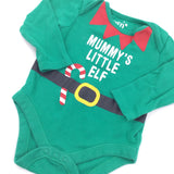 'Mummy's Little Elf' Green Long Sleeve Bodysuit - Boys/Girls 6-9 Months