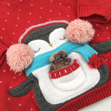 Penguin Red Christmas Jumper - Girls 3-6 Months