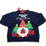 **NEW** 'Gnome For Christmas' Navy Knitted Christmas Jumper - Boys/Girls 9-10 Years