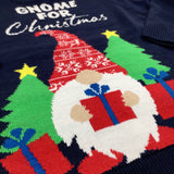**NEW** 'Gnome For Christmas' Navy Knitted Christmas Jumper - Boys/Girls 5-6 Years