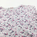 Flowers Pink & White T-Shirt - Girls 7-8 Years