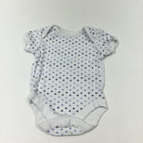 Navy & Blue Stars White Short Sleeve Bodysuit - Boys Newborn