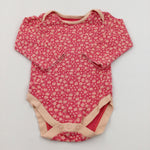 Butterflies & Bees Pink Long Sleeved Bodysuit - Girls 9-12 Months