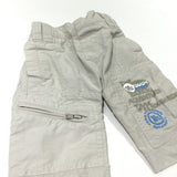 'The Tough Stuff Safari Adventure' Beige Lightweight Cotton Cargo Trousers - Boys Newborn