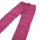 Mauve Cotton Twill Trousers with Adjustable Waistband - Girls 11 Years