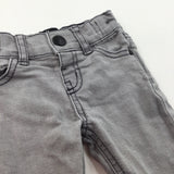 Stonewashed Grey Jeans with Adjustable Waistband - Boys 3-6 Months